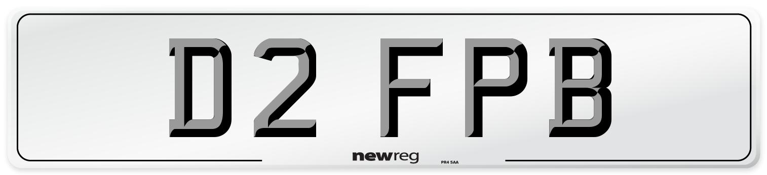 D2 FPB Number Plate from New Reg